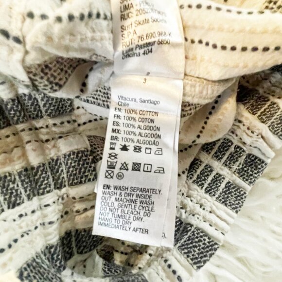 Roxy Drawstring Striped Shorts, Size Large - Picture 5 of 5